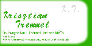 krisztian tremmel business card